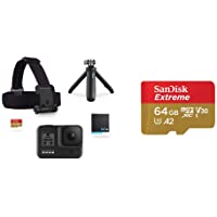 Los mejores  - GoPro Kit HERO8 Black - Incluye Shorty- Correa para la Cabeza + SanDisk Extreme - Tarjeta de Memoria microSDXC de 64 GB…